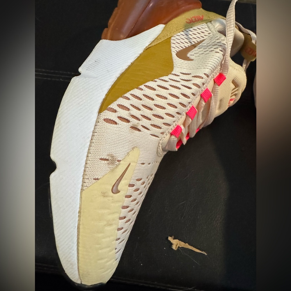 Nike Air Max 270 Pink and Gold Sneakers - Picture 9 of 15